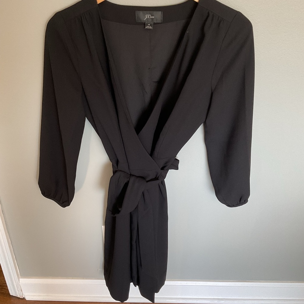 J.Crew Black Wrap Dress
